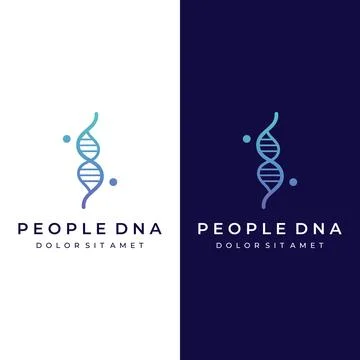 Logo design template DNA elements. Bio tech, DNA people, bio DNA, DNA spira.. イラスト素材