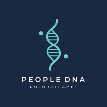 Logo design template DNA elements. Bio tech, DNA people, bio DNA, DNA spira.. Illustrazione stock