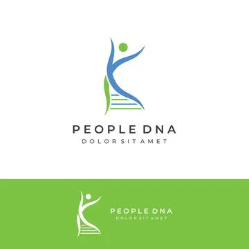 Logo design template DNA elements. Bio tech, DNA people, bio DNA, DNA spira.. イラスト素材