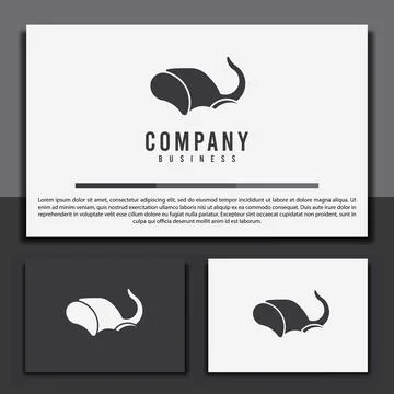 Logo design template, with an elephant icon Stock Illustration