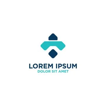 Logo design template unique for computer,networks &amp; technology Stock Illustration