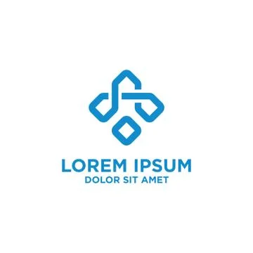 Logo design template unique for computer,networks &amp; technology Stock Illustration