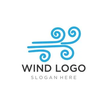 Logo design template wave element creative wind or air.Logo for business, w.. イラスト素材