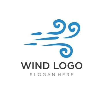 Logo design template wave element creative wind or air.Logo for business, w.. Stock Illustration
