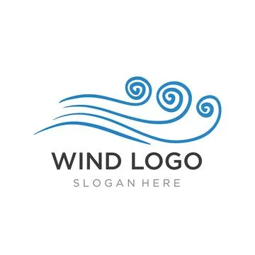 Logo design template wave element creative wind or air.Logo for business, w.. イラスト素材