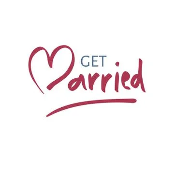 Logo design template with Wedding concept, hand drawn elegant logotype, Stock Illustration