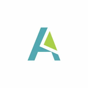 A logo design typography alphabet text letter Ilustração Stock