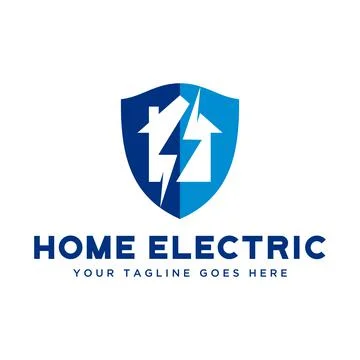 Logo, Design, Vector, Abstract, Graph of house and electricity forms Stock Illustration