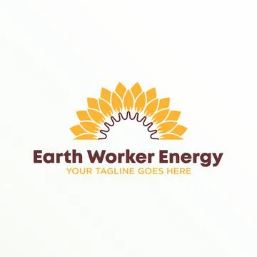 Logo, Design, Vector, Concept, Image, Abstract, Graphic, Symbol, Sunflower Stock Illustration