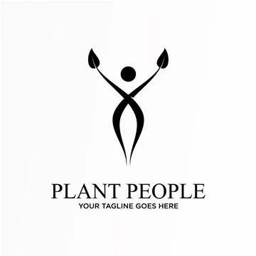 Logo, Design, Vector, Concept, Image, Human and Plant Stock Illustration