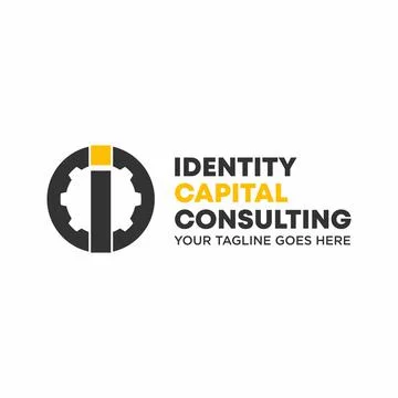 Logo, design, vector, ICC letter shape drawing with technical and civil concept Stockillustratie
