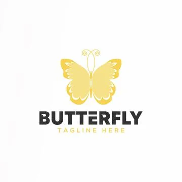 Logo, Design, Vector, Icon, Idea, Concept, Graphic with butterfly shape Stock Illustration