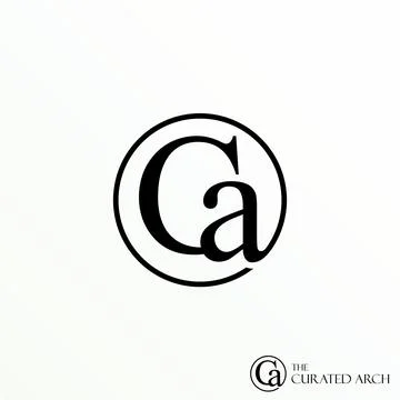 Logo, Design, Vector, Image, Concept, Abstract, Graphic, Symbol, CA Font Stock Illustration