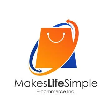 Logo, Design, Vector, Symbol, Concept, Abstract, Graphic shopping bag Stock Illustration