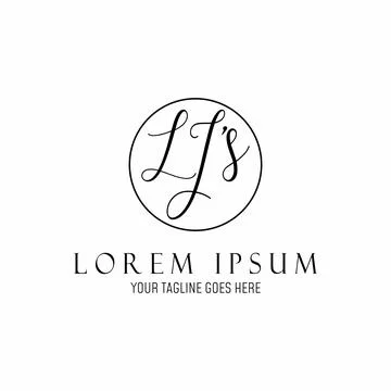 Logo, design, vector, symbol, image in LJS letter with an interesting concept Illustrazione stock
