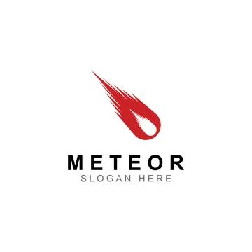 Logo design vector template illustration, meteor or space object. Stock Illustration