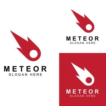 Logo design vector template illustration, meteor or space object. Stock Illustration