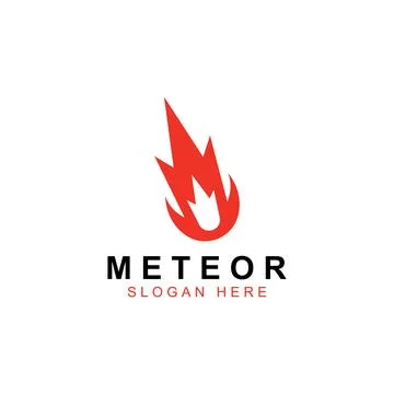 Logo design vector template illustration, meteor or space object. Stock Illustration