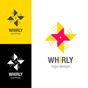 Logo design Whirly, vector EPS10 Illustrazione stock