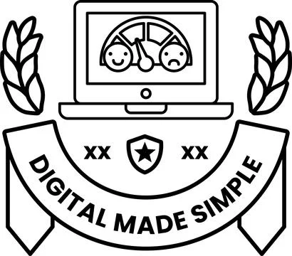 A logo for digital made simple Stock Illustration