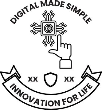A logo for digital made simple Stock Illustration