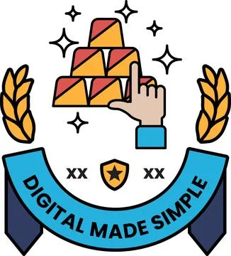 A logo for digital made simple Stock Illustration