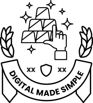 A logo for digital made simple 스톡 일러스트