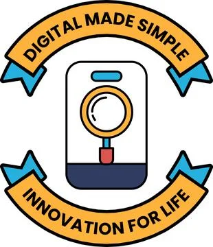 A logo for digital made simple innovation for life Stock Illustration