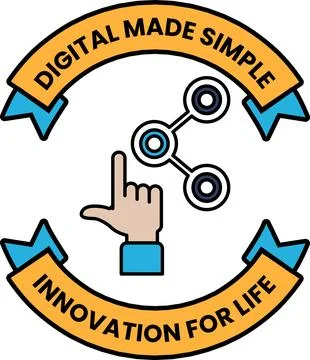 A logo for digital made simple innovation for life Ilustración de archivo