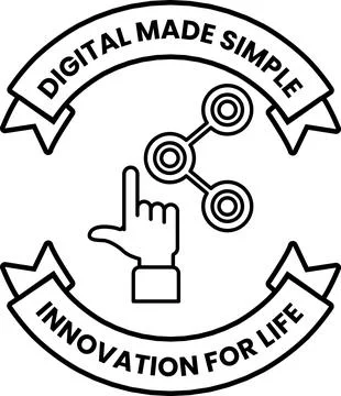 A logo for digital made simple innovation for life Ilustración de archivo