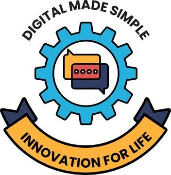 A logo for digital made simple innovation for life Stock Illustration