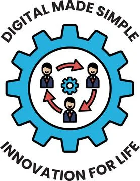 A logo for digital made simple innovation for life Stock Illustration