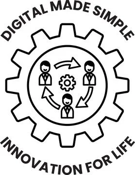A logo for digital made simple innovation for life Stock Illustration