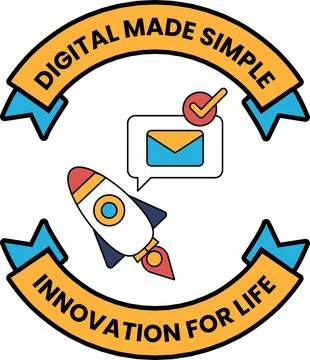 A logo for digital made simple innovation for life Stock Illustration