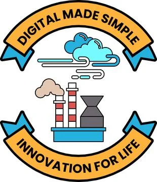 A logo for digital made simple innovation for life Stock Illustration