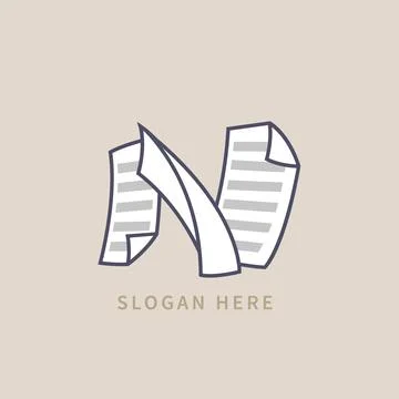 Logo document. Falling paper sheets logo or icon. Three paper sheets falling Stock Illustration