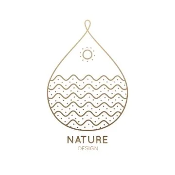 Logo drop nature Illustrazione stock