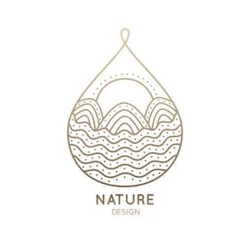 Logo drop nature Stock Illustration
