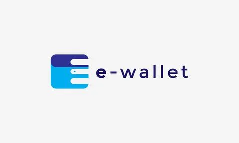 Logo e wallet currency e commerce financial modern concept fast payment tra.. Stock Illustration