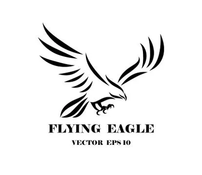 Logo of eagle that is flying eps 10 Stock Illustration