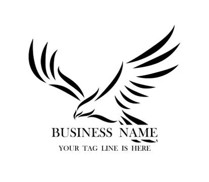 Logo of eagle that is flying eps 10 Stock Illustration