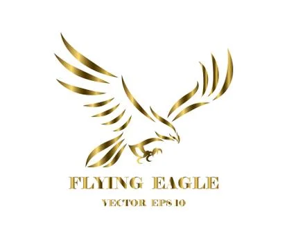 Logo of eagle that is flying eps 10 Stock Illustration