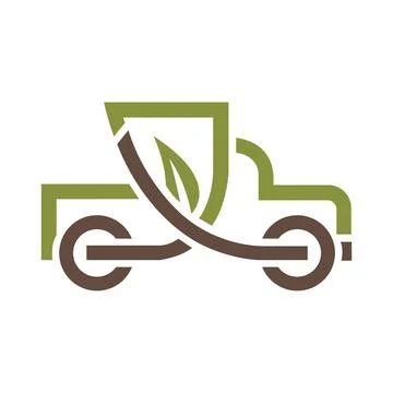 Logo of eco friendly tractor modern unique vector logo design Stock Illustration