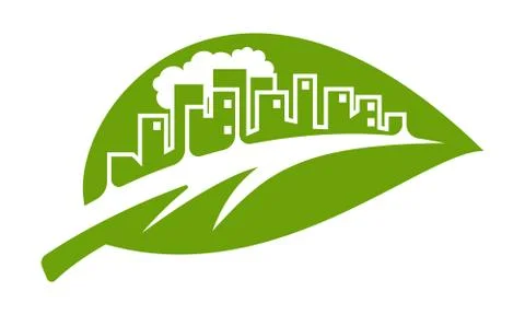 Logo Eco town Stock Illustration
