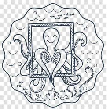 Logo for education octopus Stock Illustration