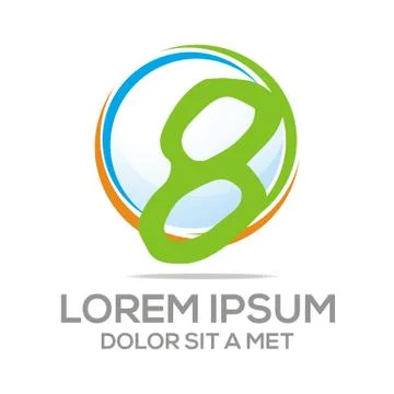 Logo Eight Vector Number Stock-Illustration