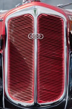 Logo of elegance red Audi Front 225 Roadster Stock Photos