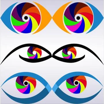 Logo eye view photo イラスト素材