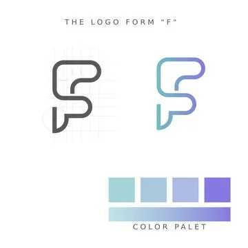Logo F Gradient Illustrazione stock