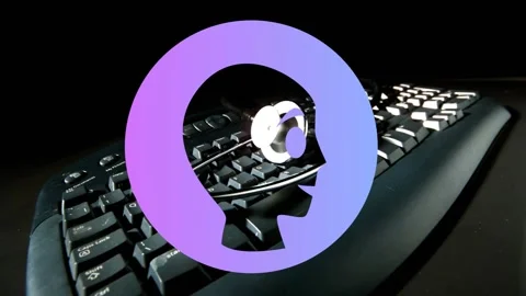 Logo fading and revealing stethoscope rotating, brightening, settling on Stock Footage 334881853